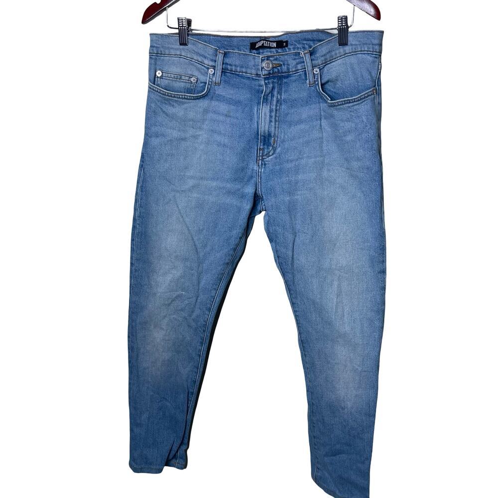 Adaptation light blue slim leg cropped jeans 34x26